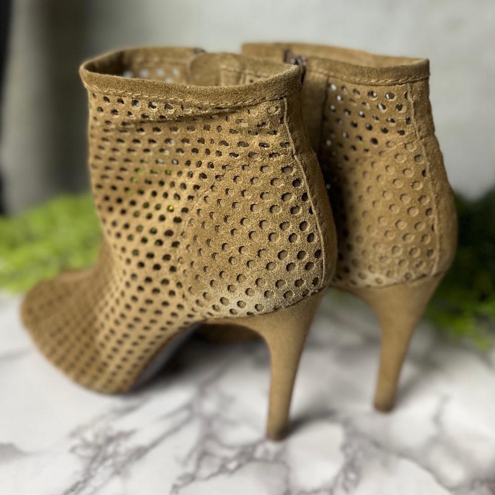 Pedro Garcia Sylvana Suede Peep Toe Boots - Picture 7 of 9